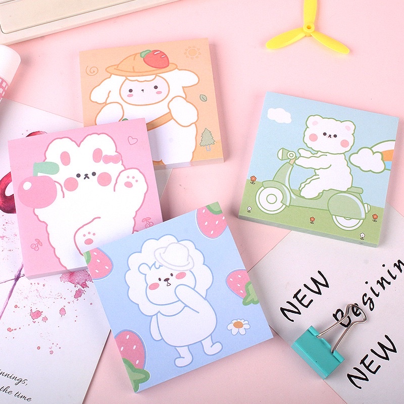 

(80 lembar) Sticky Notes Memopad Desain karakter Esthetic Cute