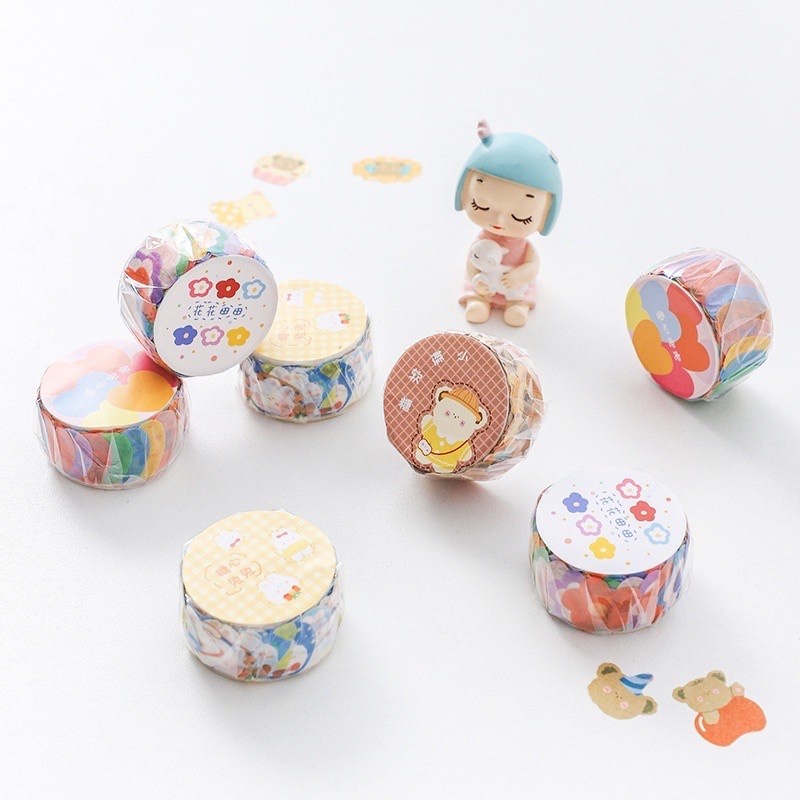 100 Lembar Sticker Washi Cute Decorative Sticker Kawaii Sticker 05