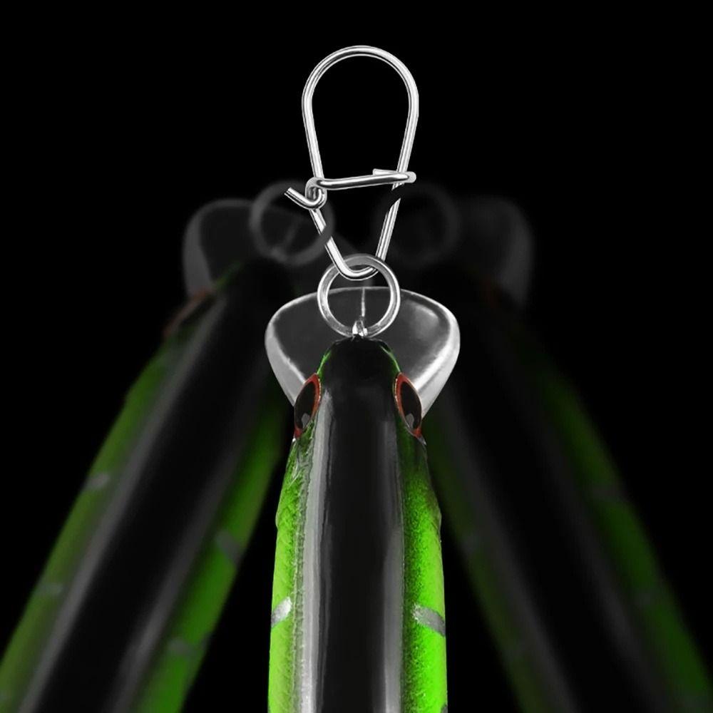 Aksesoris Konektor Snap Kunci Agustina 50pcs Untuk Lures Stainless Steel Bagus Berkait Konektor Pesca Putar