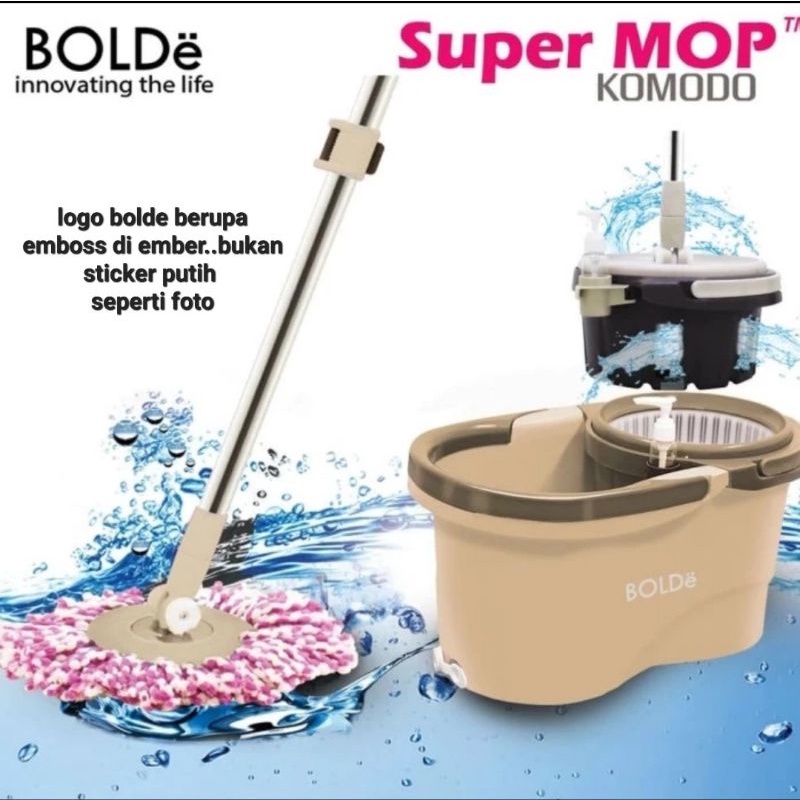 Alat Pel Super Mop BOLDe KOMODO - Pengering Bisa Diangkat - SuperMop