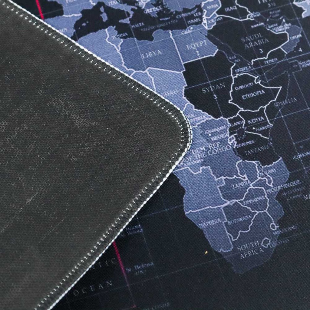 TaffGO Mouse Pad Gaming XL Desk Mat Motif Peta Dunia