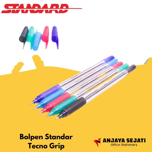 

Standard Pen - Tecnogrip | Pulpen Standar | Bolpoin | Perlusin (Isi12pcs)