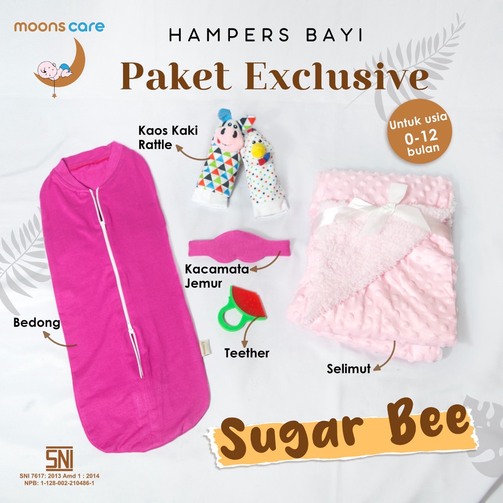 moons care Hampers Bayi Sugar Plum Sugar Bee Hamper Baby Girl Boy Kado Hadiah Lahiran Perempuan Laki Laki Gift Set Newborn Babygift