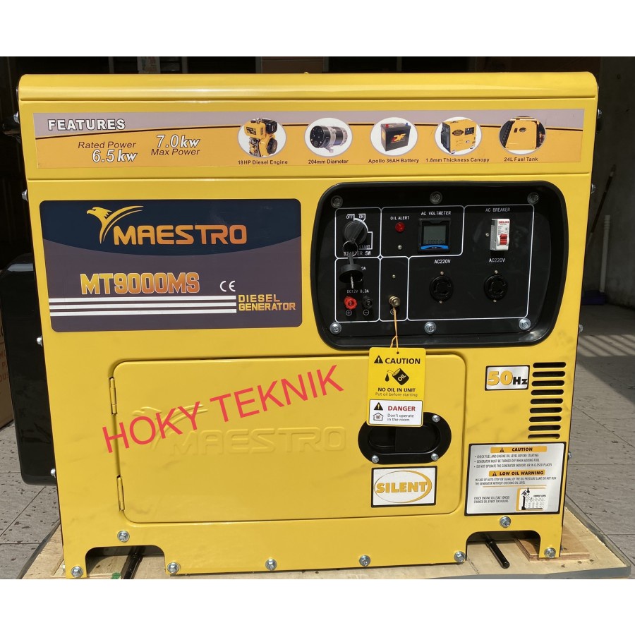 Genset 7000 Watt Diesel Solar Silent Maestro MT9000MS