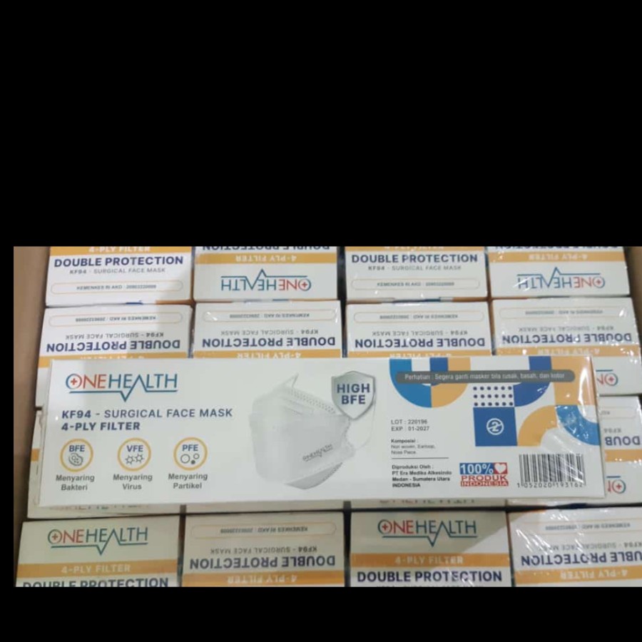 MASKER MEDIS KF94 ONEHEALTH 4 - PLY FILTER ISI 20 - MASKER KESEHATAN KF94