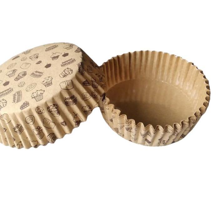 

10.10 SALE cup roti laminasi bulat 8 cm brown cake ( 200 pcs ) murah