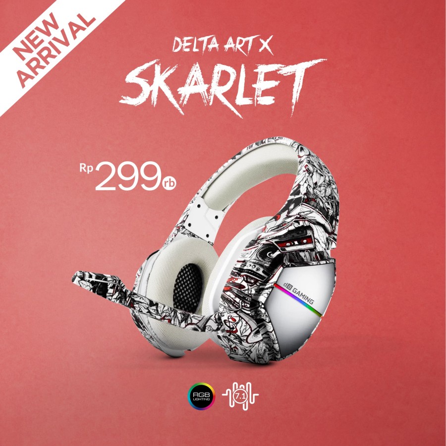 Headset Digital Alliance Headset Gaming DELTA ART X Virtual Surround Sound 7.1 - Headset Gaming DA Delta Art X