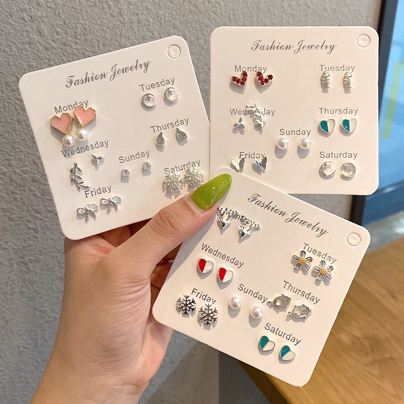 4-20 Pasang / Set Anting Tusuk Kecil Gaya Korea Untuk Wanita