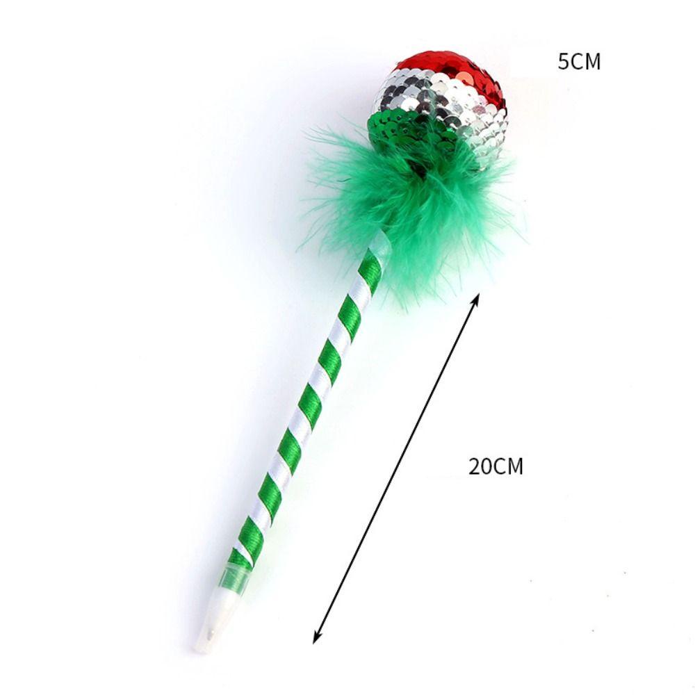 R-flower 2PCS/Set Christmas Gel Pen Hadiah Alat Tulis Bola Natal Kantor Sekolah Pena Netral