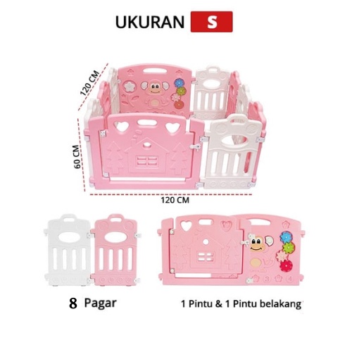 Pagar Anak Pagar Bayi BabyFence Import Kokoh Bisa Dilipat Motif Bulan Bintang