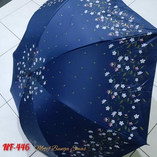 Payung Lipat Motif Bunga Dan Daun Emas Nagoya NF-446 / NF446