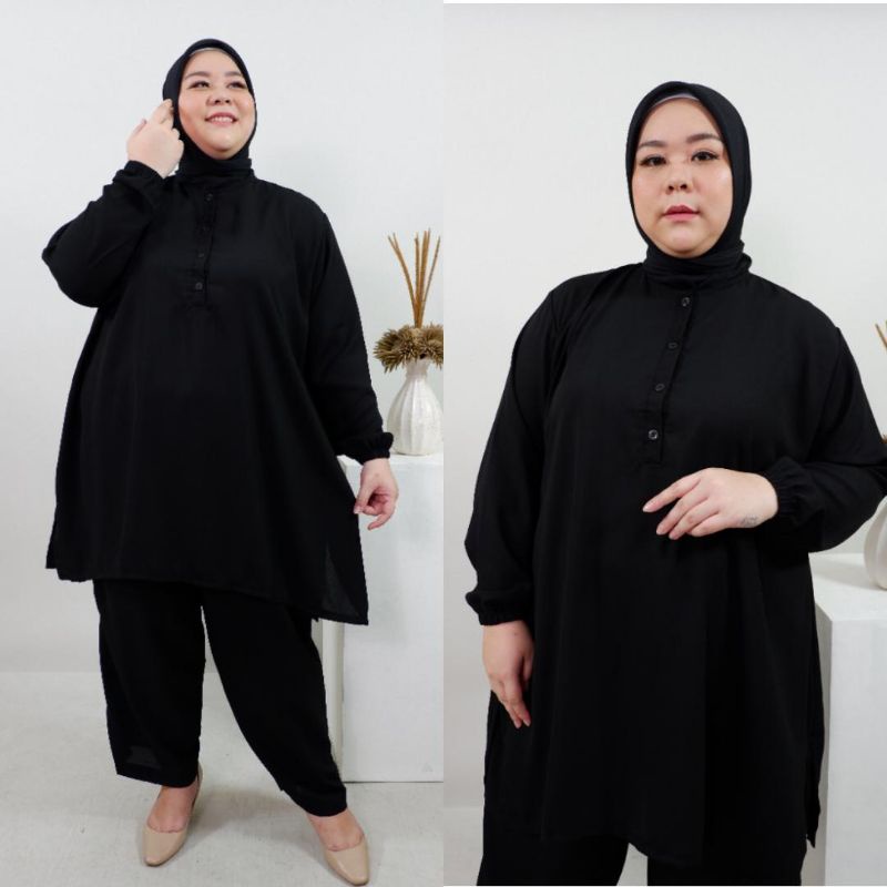 LD 140 LD 150 One Set Jumbo Superjumbo Bigsize Setelan Jumbo LD 130 LD 140 LD 150 Hitam