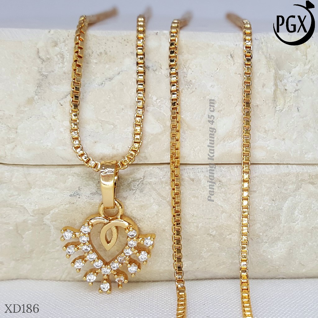 PGX Kalung Wanita Xuping Aksesoris Fashion Perhiasan Lapis Emas XD186