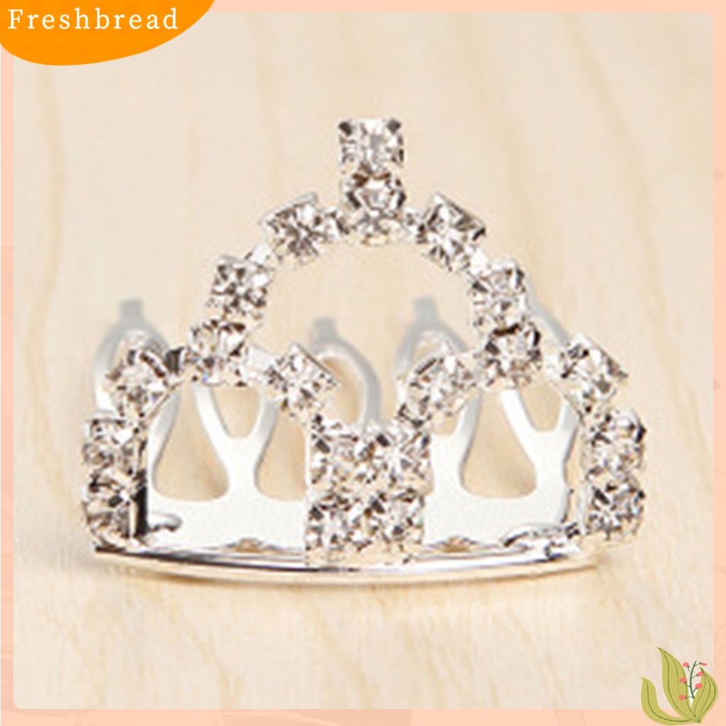 (Fresh) Jepit Rambut Model Mahkota / Tiara / Hati Dengan Berlian Imitasi Untuk Anak Perempuan