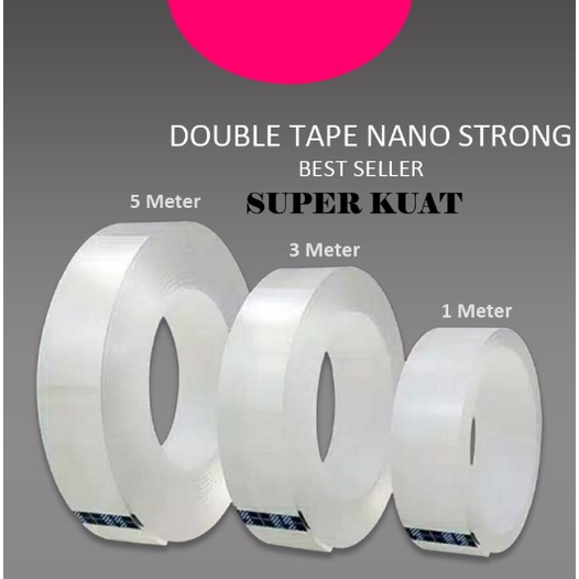 ❤ IJN ❤ Nano Double Tape / Double Tape / Selotip Isolasi Bening Multifungsi Ketebalan 2MM