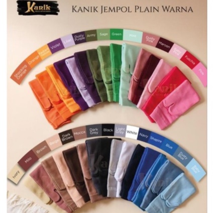 Kaos Kaki Kanik Basic Jempol Polos Warna by Kanik | Kanik Color Series