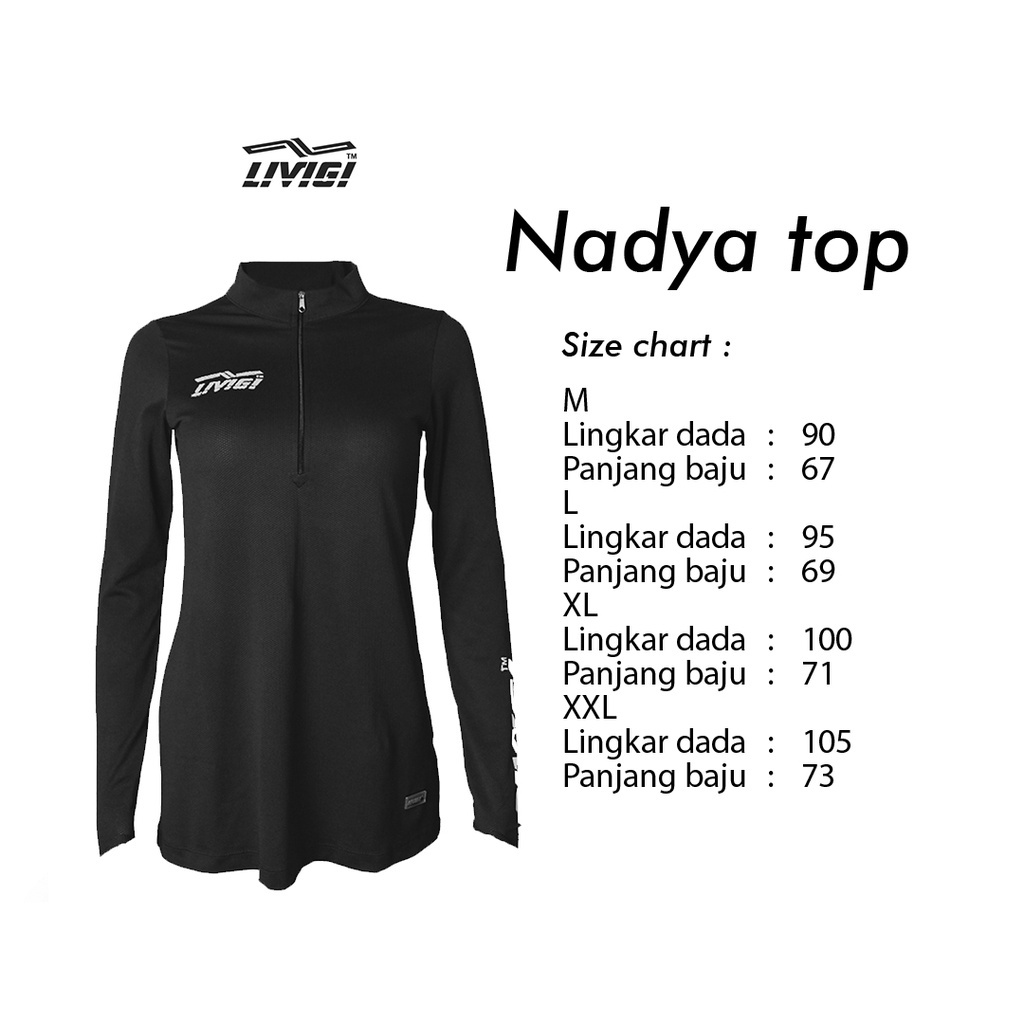 Livigi Sport - Nadya Top Motif - Atasan olahraga