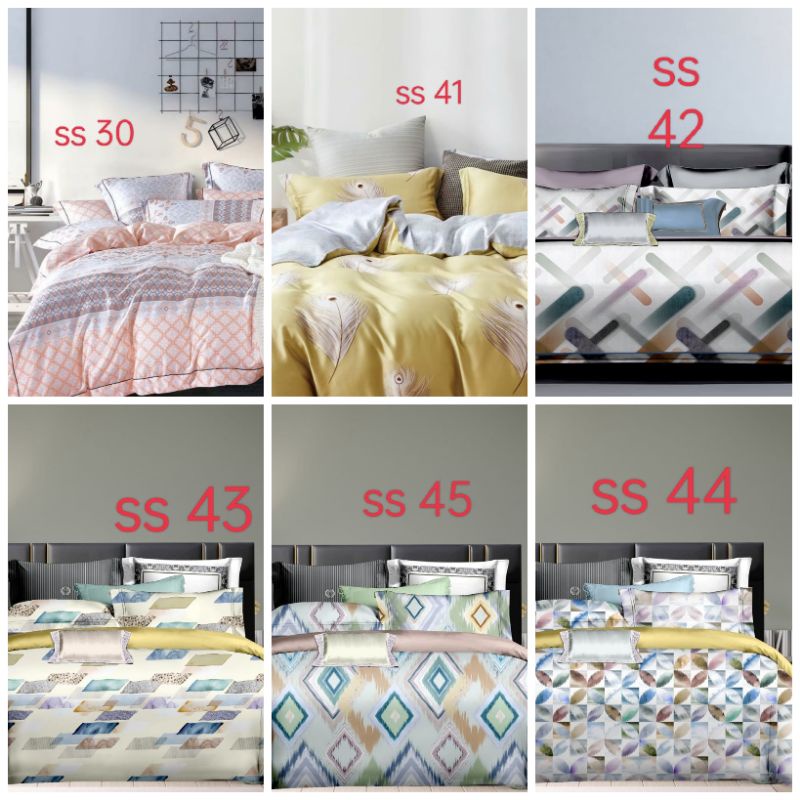 (5)BYAK MOTIF!SPREI SUTRA ORGANIK SERAT BAMBOO ORIGINAL SUTRA ORGANIK ASLI
