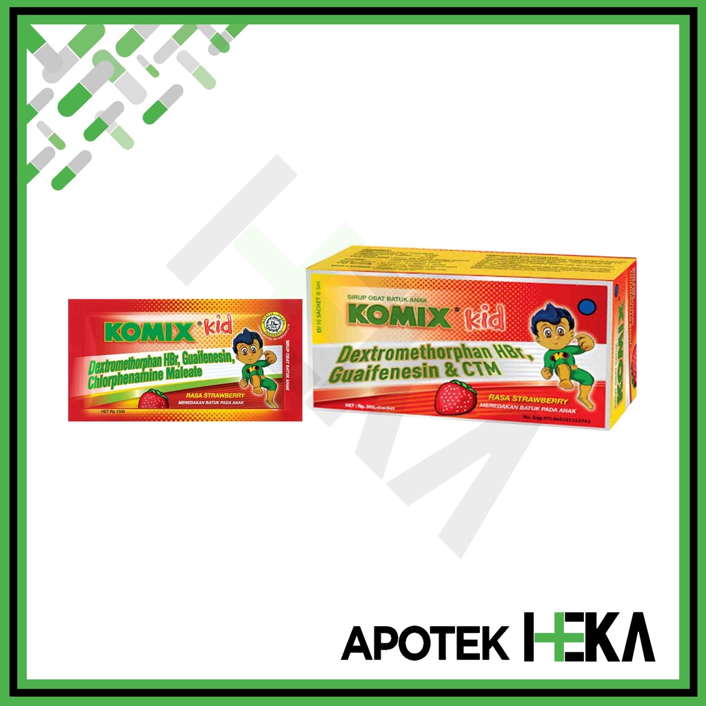 Komix Kid OBH Cair Box isi 10 Sachet - Sirup Obat Batuk Anak (SEMARANG)