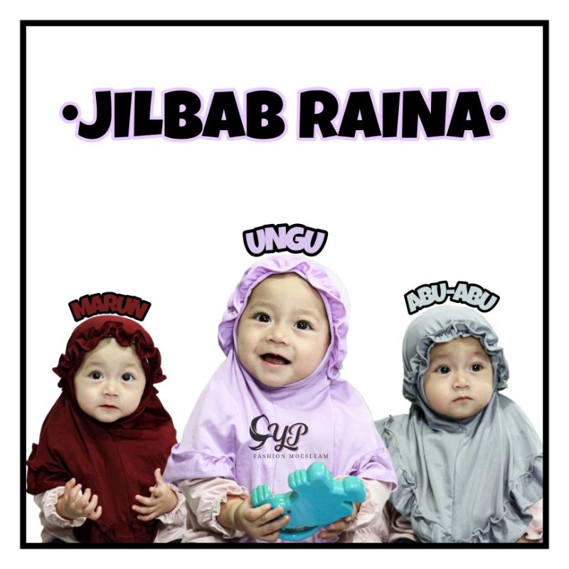 Jilbab anak bayi  RAINA KRIWIL 0-3 TH/Hijab baby