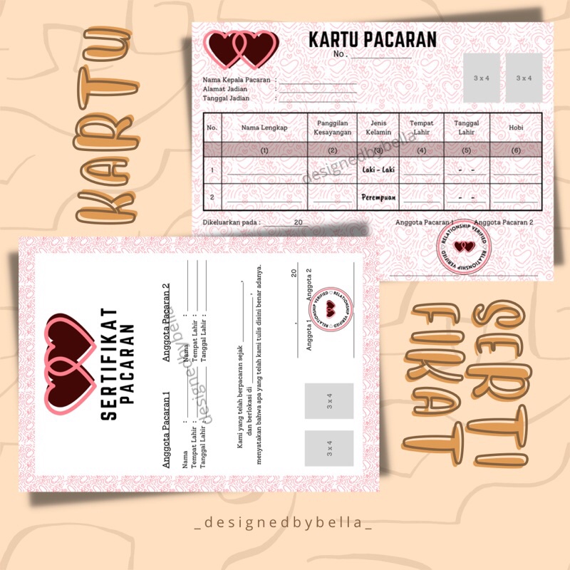 

[BLANK] Kartu Pacaran | Sertifikat Pacaran
