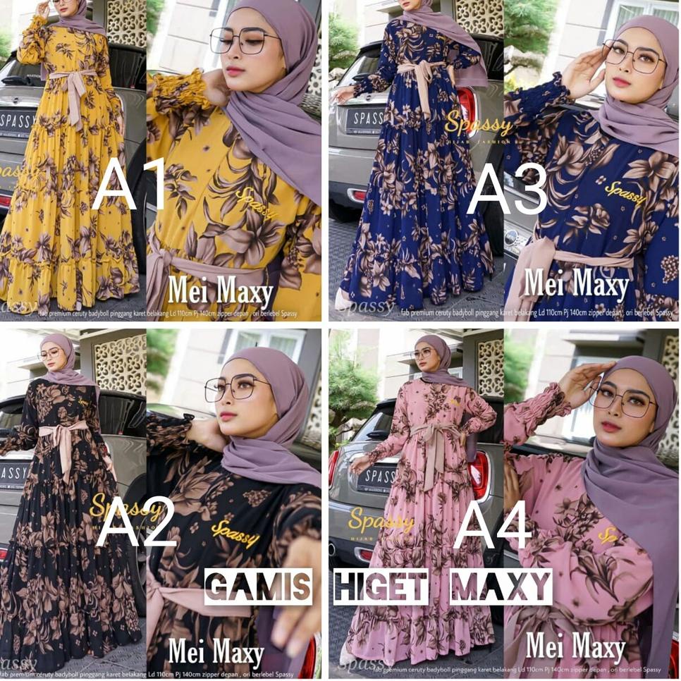 Langsung Order Gamis  Murah /  HYGET Busui Tali Serut Samping MOTIF dy