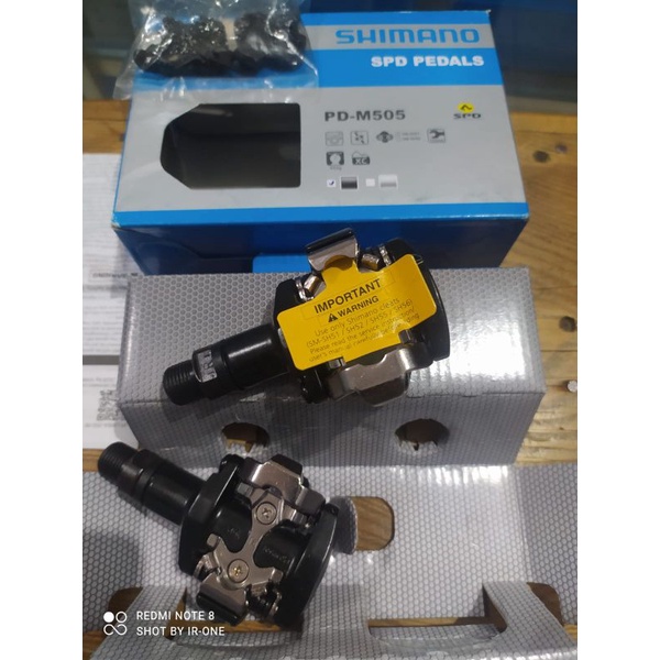 Pedal cleat MTB Shimano M505 include cleat SH51 pedal cleat mtb shimano original cleat sepeda gunung