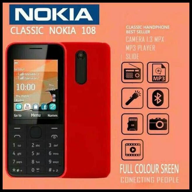 Hp Hape Nokia 108 Dual Sim 2 Handphone Nokia Jadul Murah Kamera Mp3