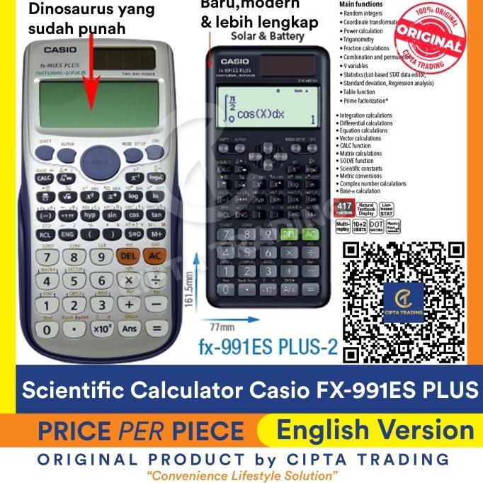 

[DIJUAL] CALCULATOR - CASIO - SCIENTIFIC CALCULATOR FX-991ES PLUS E8576TRB