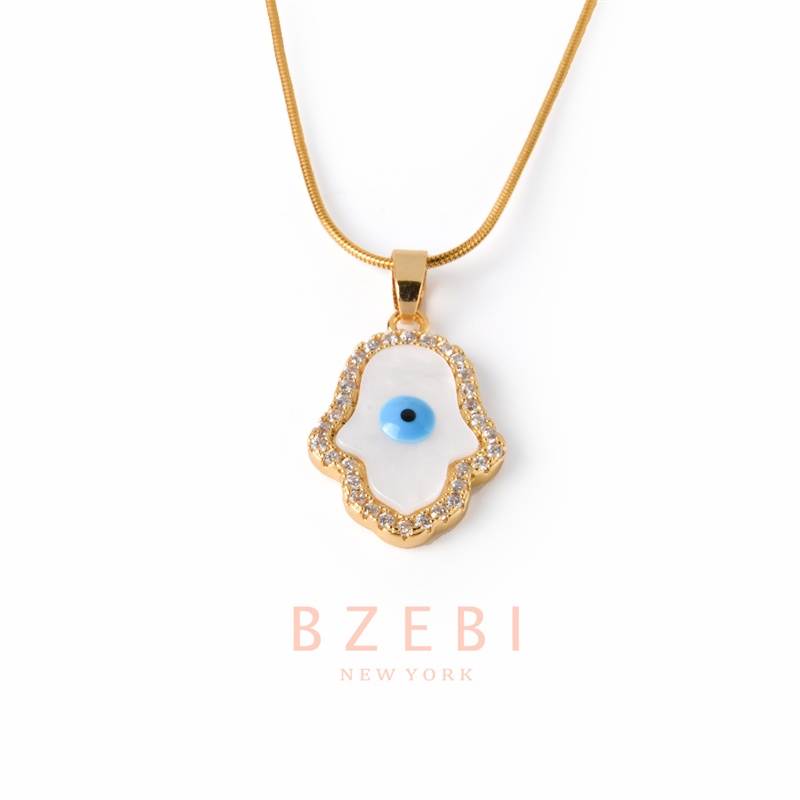 Kalung Emas 18k Liontin Berlian Bahan Titanium Steel 1097n Anti Karat Untuk Hadiah Ulang Tahun Wanita