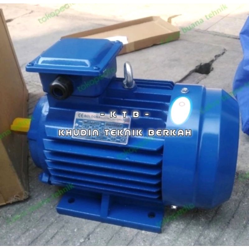 Dinamo Electro Motor 3 HP Mesin Penggerak Bologna BLA-90L-2 380V - 2800 RPM / 2P