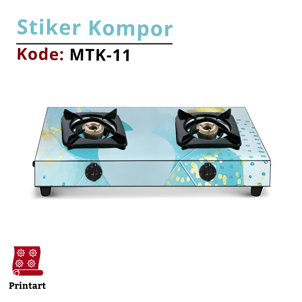 Stiker Kompor 1 Tungku dan Sticker Kompor 2 Tungku Motif Minimalis Kode MTK-11
