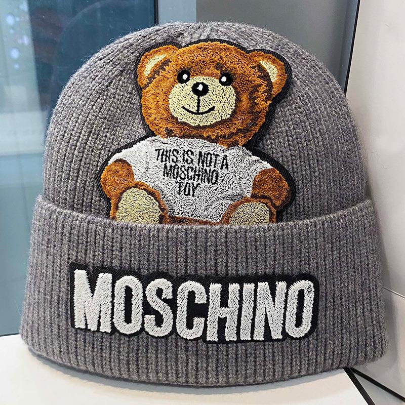 Ins Topi Kupluk Wol Rajut Hangat Motif Beruang Lucu Untuk Wanita / Musim Dingin