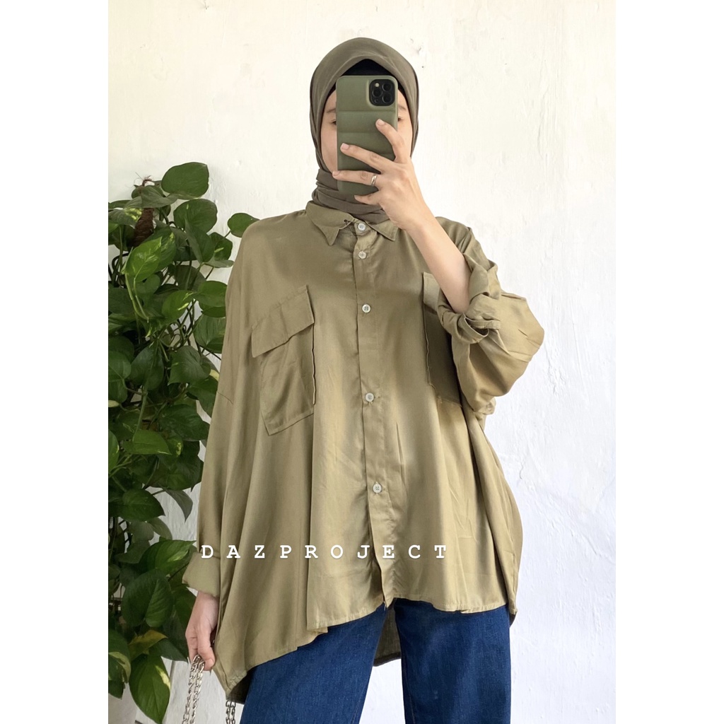 Pouch Rayon Twill Kemeja Polos Katun Rayon Twill Kemeja Kantung Polos Rayon by DAZPROJECT
