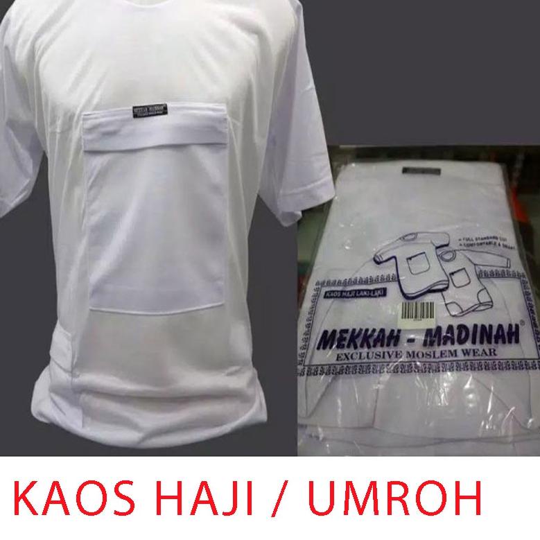 Terbaru Kaos Haji Umroh Pria Lengan Pendek Adem/Perlengkapan Haji/Perlengkapan Umroh