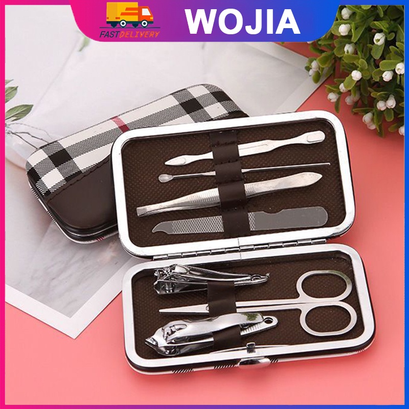 Gunting kuku set isi 7 pcs/Manicure Pedicure wanita/Nail Art Set 7in1