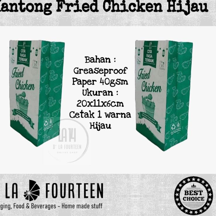 Model Cantik Kemasan Kantong Kertas, Makanan,Fried Chicken - Paper Bag - Food Grade - TERMURAH