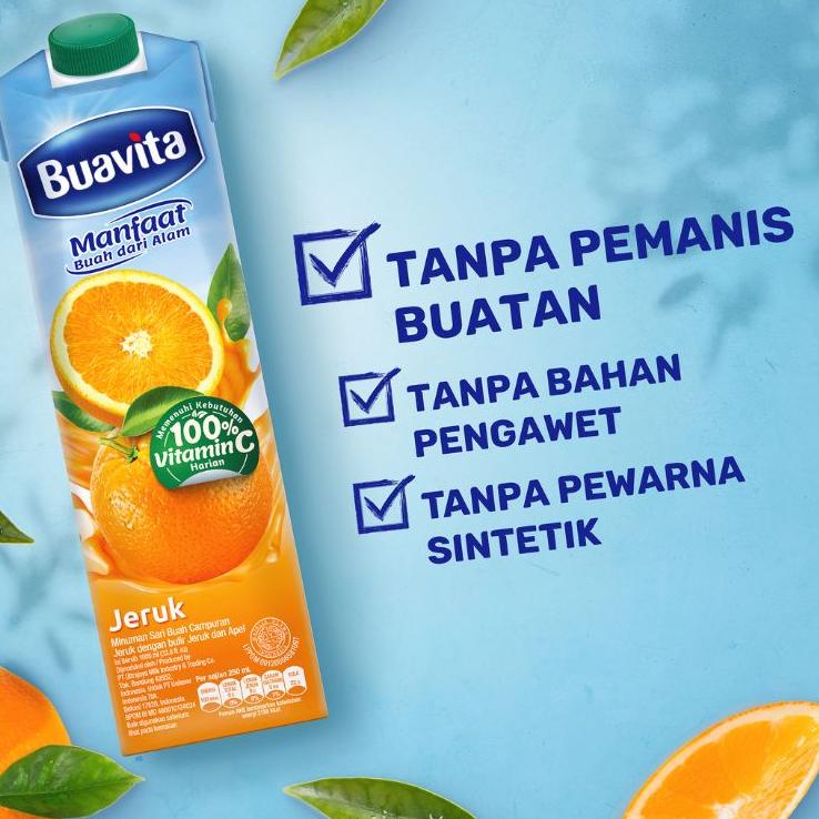 

✨10.10✨ BUAVITA Juice Orange Minuman Jus Rasa Jeruk 1L 1000ml Bandung !!