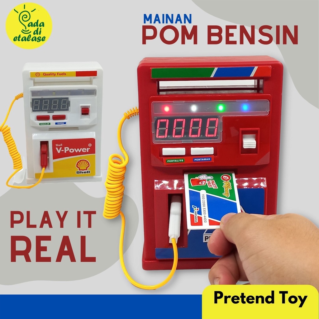 Mainan Anak Pom Bensin Lampu dan Suara Mini SPBU Pretend Play it Real Roleplay