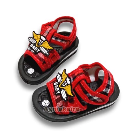 Sandal Bayi Model Gunung Motif Kotak Kotak Terbaru Kren Lucu