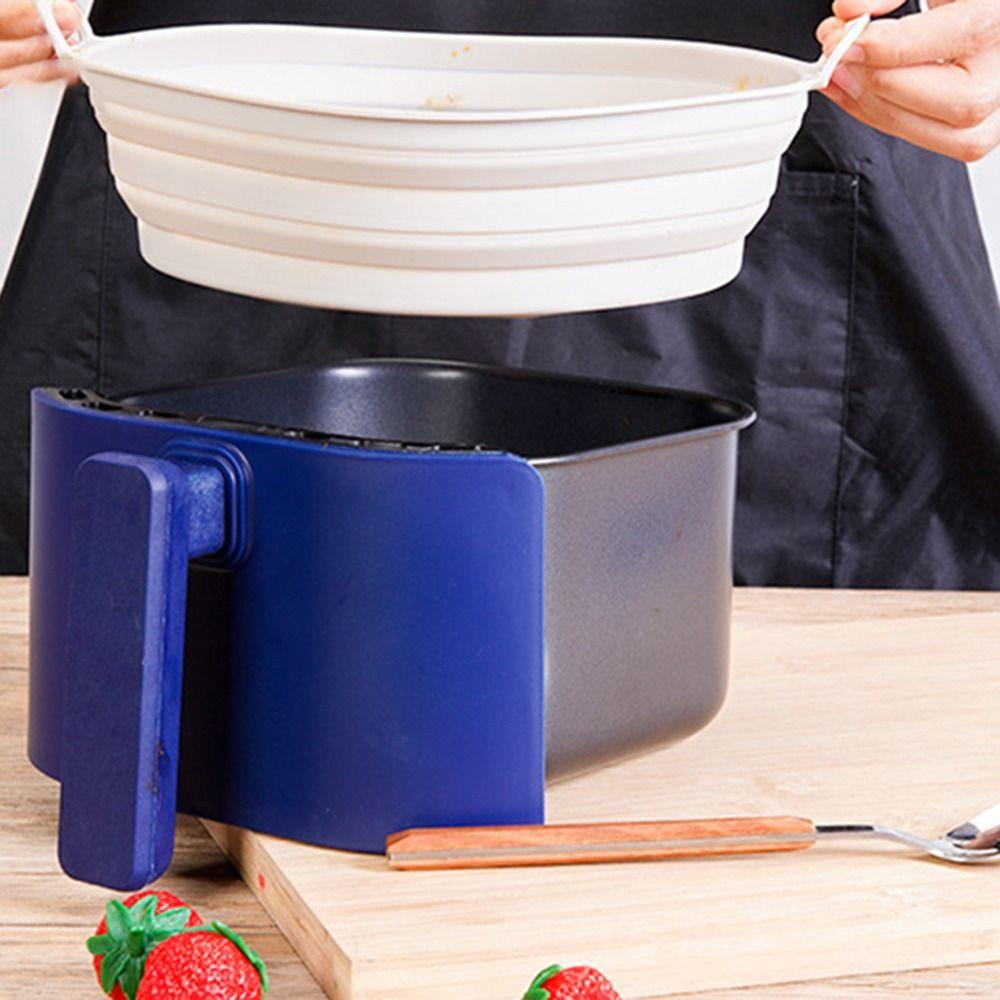 Top Foldable Silicone Pot Lembut Masak Reusable AirFryer Aksesoris Baking Basket