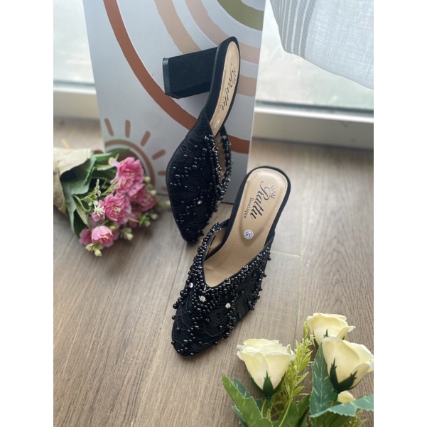 Termurah!!!! Heels 7cm brukat payet mewah Aisyah New series/ wedding shoes / sepatu pengantin / sepatu tunangan / sepatu wisuda