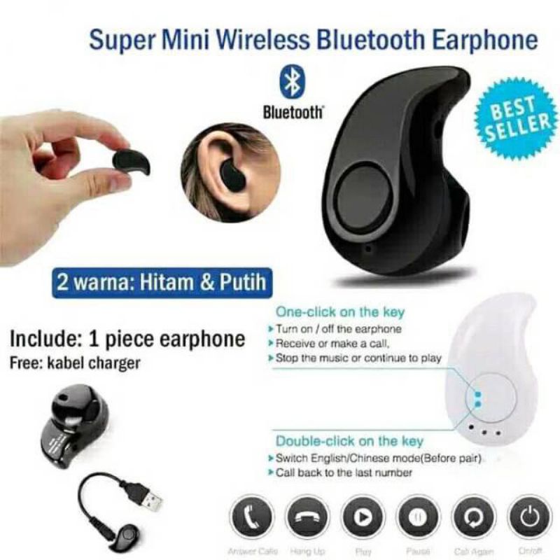 Headset Handfree Bluetooth MINI KEONG / Headset Bluetooth 4.1 EARBUD S530 High Quality