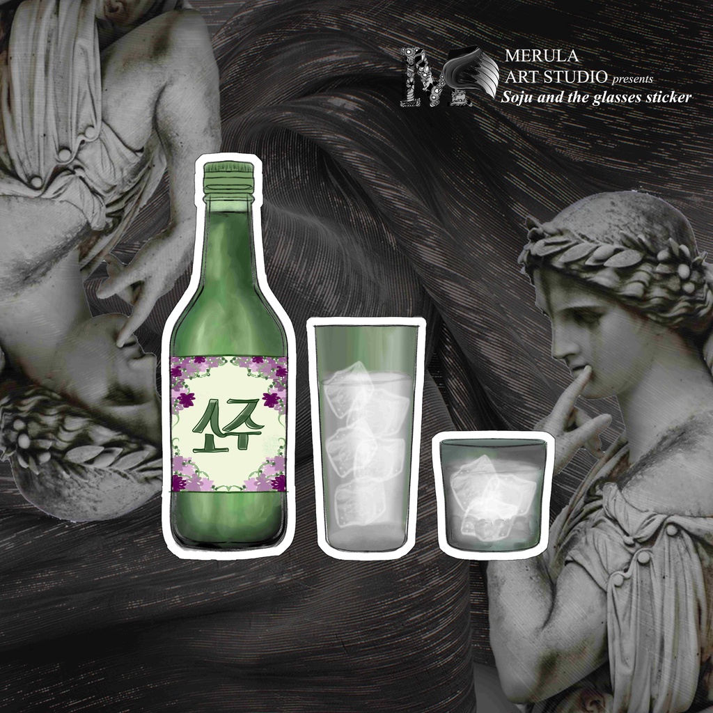 

Korean Drink Illustration Sticker + Glasses