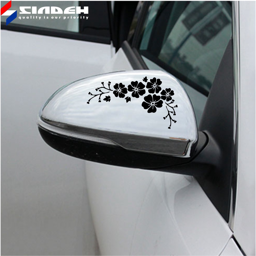 CUTTING STICKER MOBIL FLOWER BUNGA CANTIK STIKER SPION MOBIL STIKER MOBIL KEREN AWET