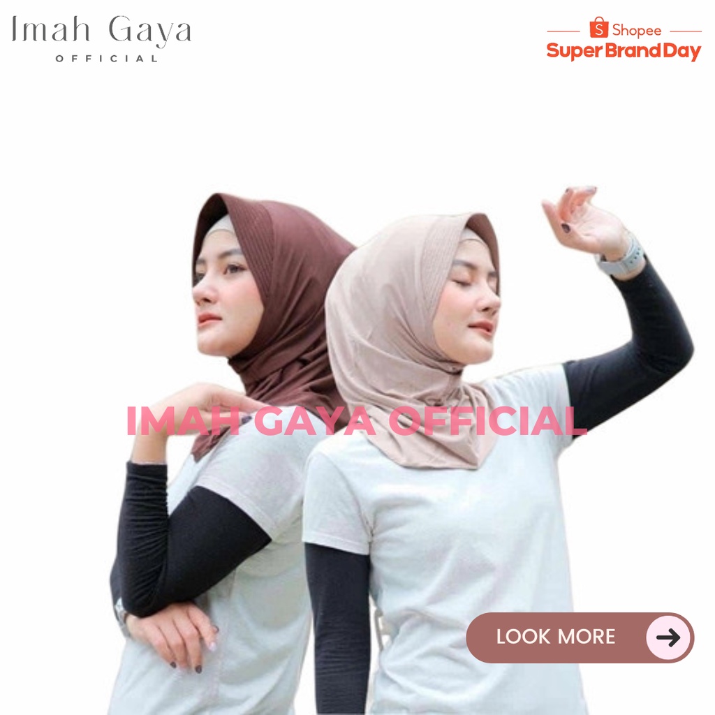 Jilbab Bergo Instan Wanita Polos Spandek Jersey Premium Jilbab Bergo Sport