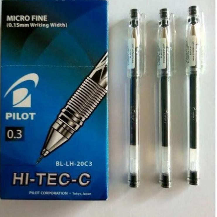 

(PROMO MG857) Pulpen Hitec Pilot 0,3 mm Hitam/Biru Hi-Tec-C Micro Fine Harga / Pcs ✥