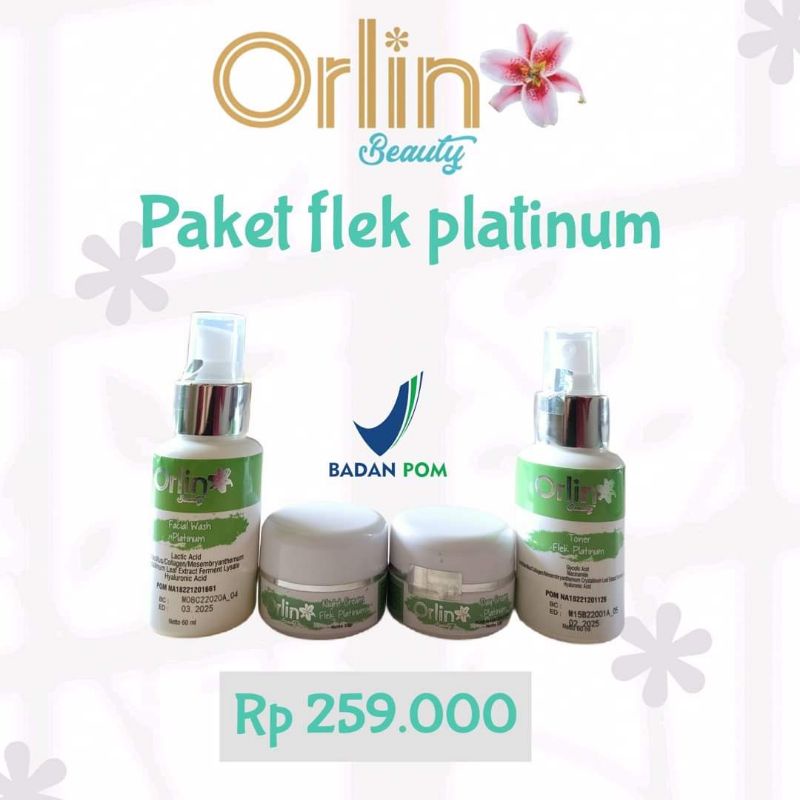ORLIN BEAUTY Paket Flek Platinum / Paket Flek Platinum / Orlin Skincare / Orlin Beauty / Flek Platin
