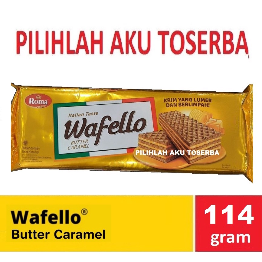 Roma Wafello BUTTER CARAMEL 114 gr - (HARGA 1 DUS ISI 30 PCS)