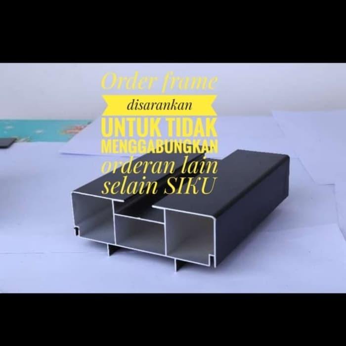 Frame running text outdoor 2 sisi